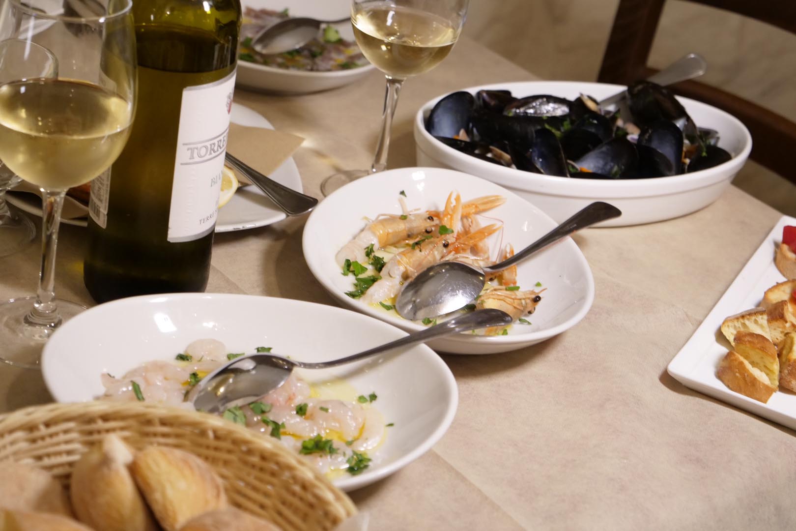 Trattoria di pesce a Catania - antipasti