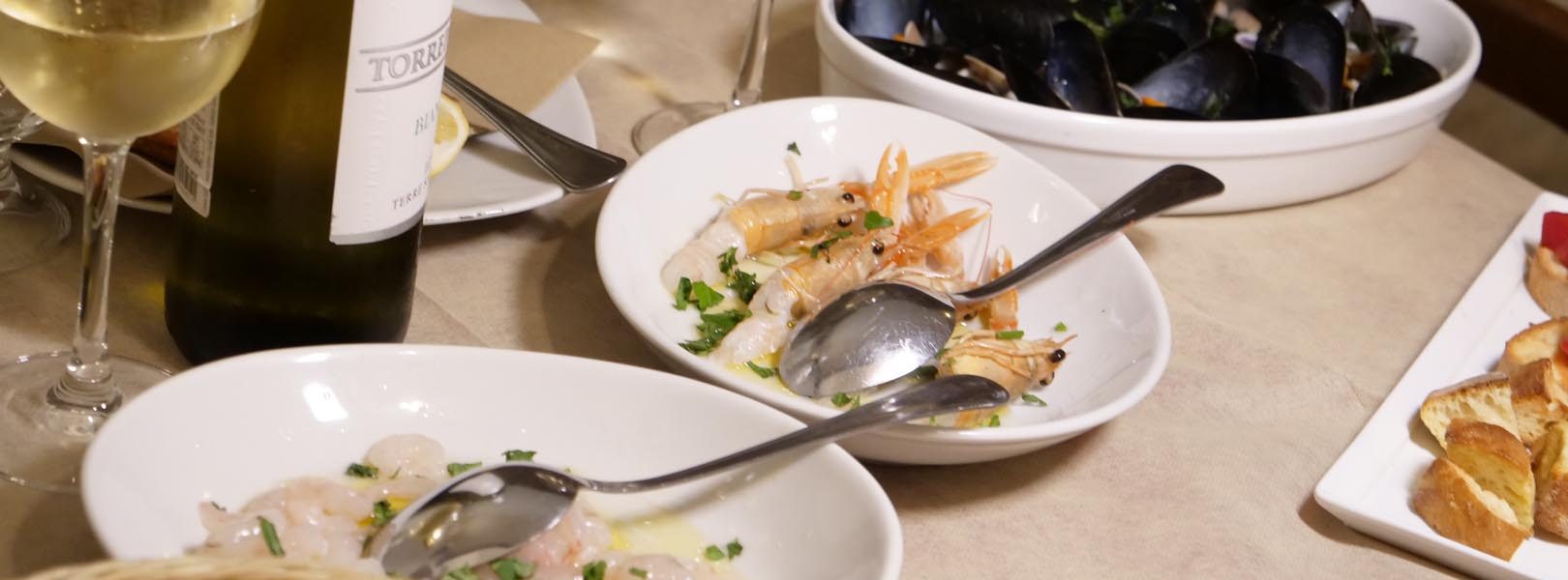 Trattoria di pesce a Catania - antipasti